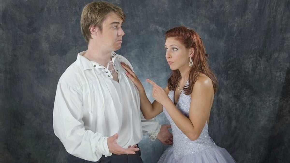  Glen Kraft as Rob and Lisa DeChristofaro as Cinderella in 