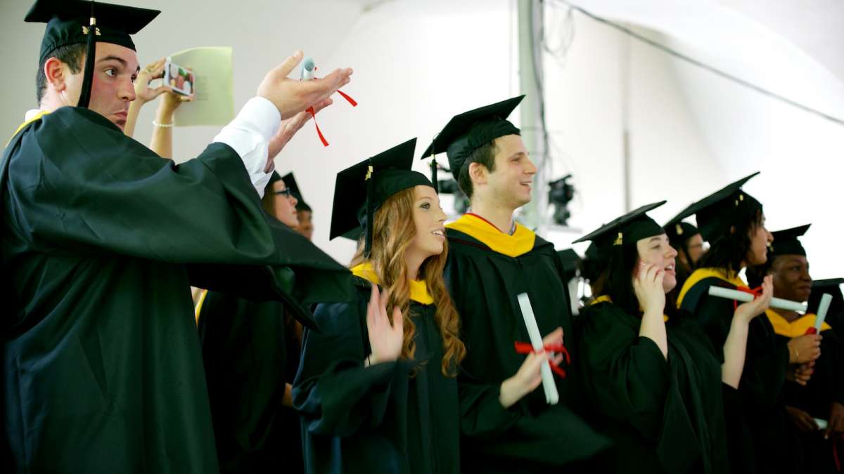  Students became graduates at Chestnut Hill College last weekend. (Bas Slabbers/for NewsWorks) 