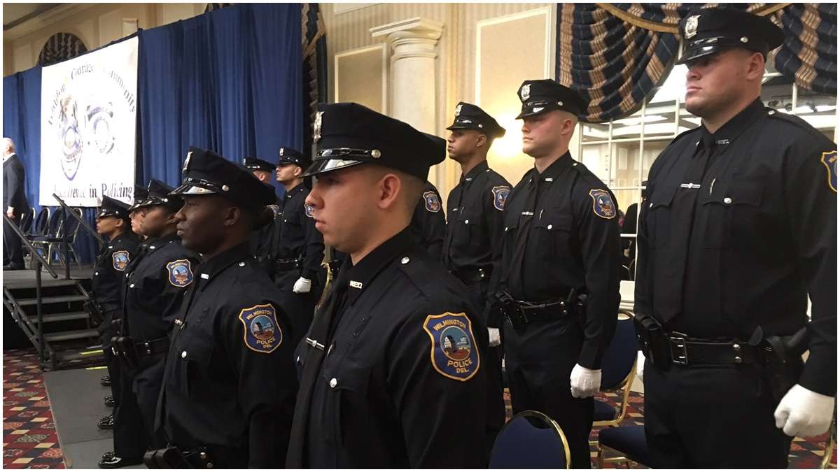 Eighteen new Wilmington Police officers take oaths of office (John Jankowski/for NewsWorks)
