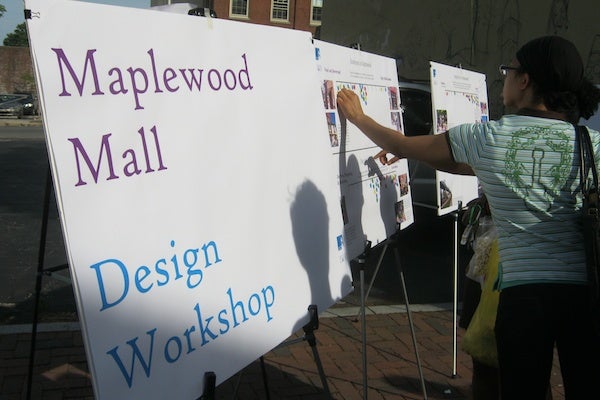  At a June 2013 block party, the underlying premise was to get locals thinking about what they'd like to see Maplewood Mall become. (Alaina Mabaso/for NewsWorks) 