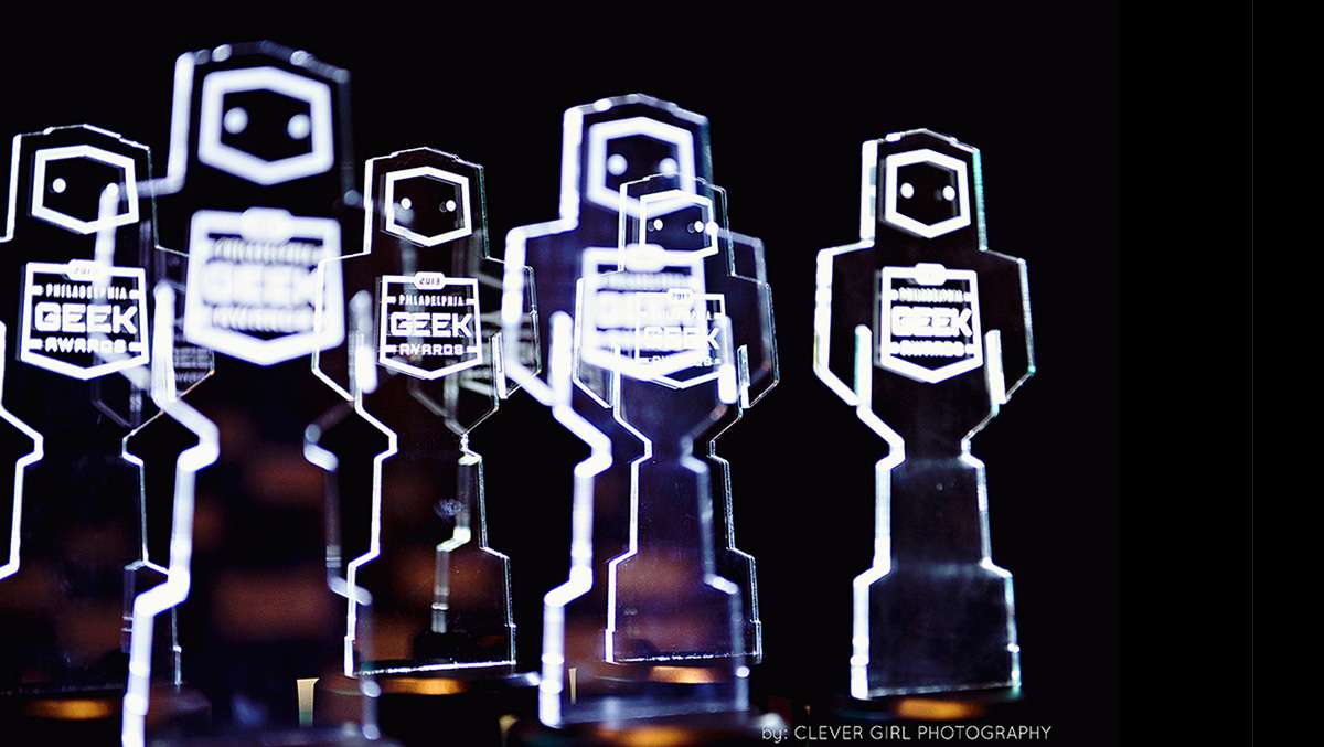  Awards await their forever homes at the 2013 Geek Awards. (Jackie Sauer/Clever Girl Photography) 
