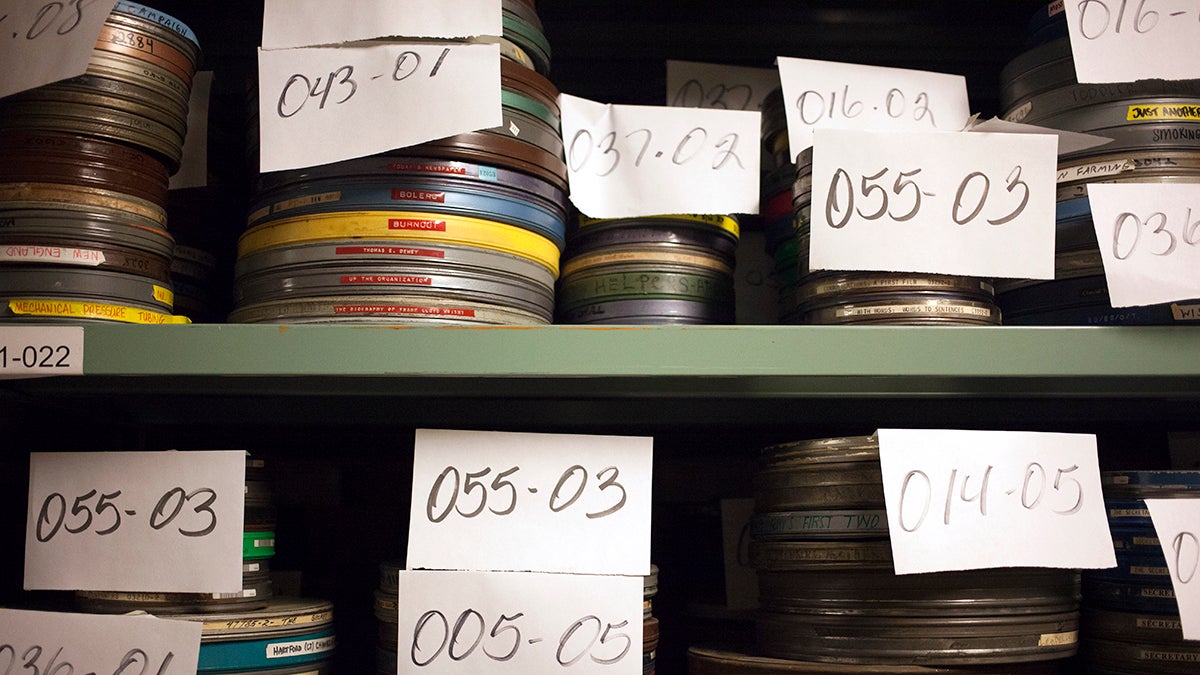 Reels of film wait to be catalogued in one of the Library of Congress warehouses. (Irina Zhorov/The Pulse)