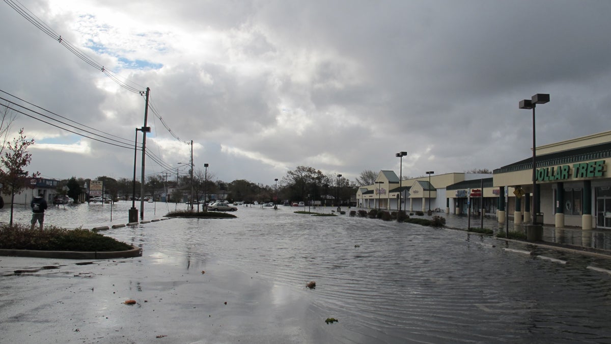  Floodwaters from Sandy inundate Point Pleasant, New Jersey, in 2012.(Phil Gregory/WHYY)  