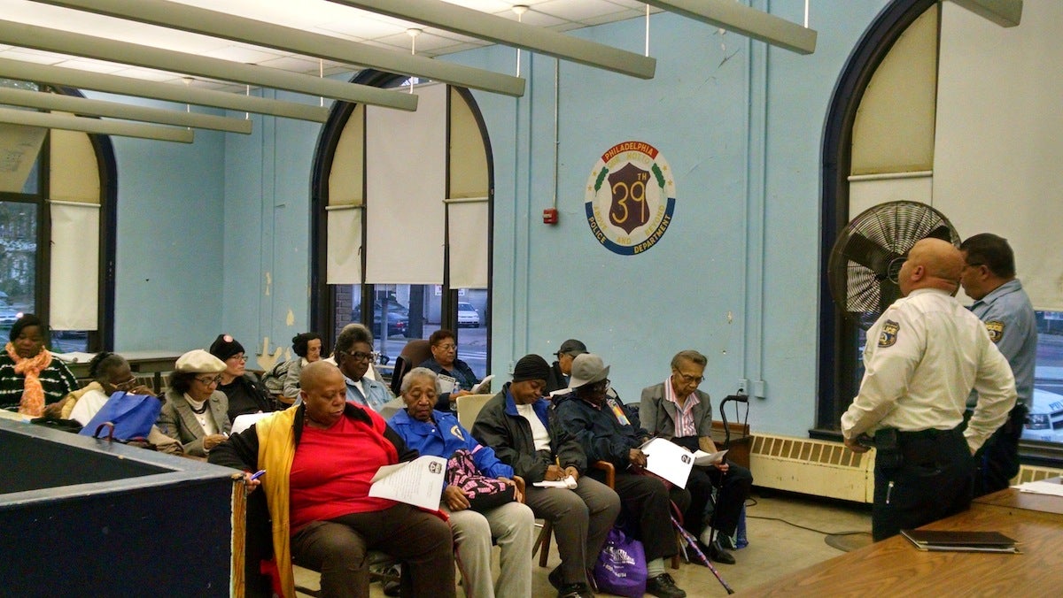  About 25 residents came to the 39th District meeting on Monday night. (Daniel Pasquarello/for NewsWorks) 