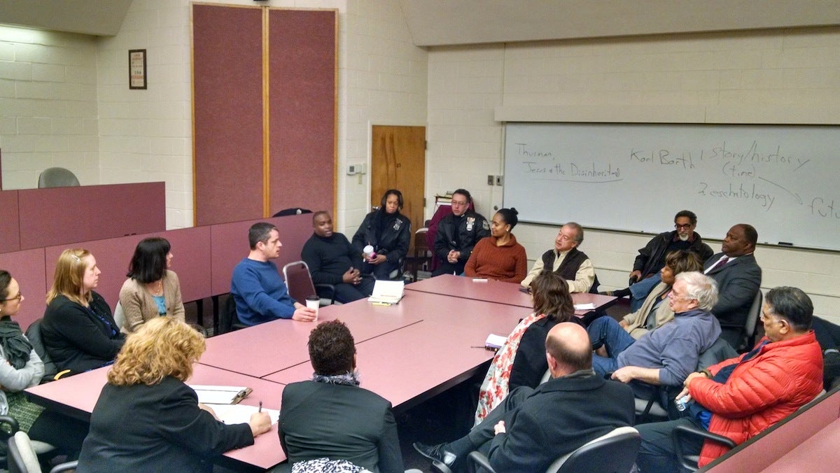  Community members and officials discussed Mt. Airy parking concerns at Monday night's meeting. (Daniel Pasquarello/for NewsWorks) 