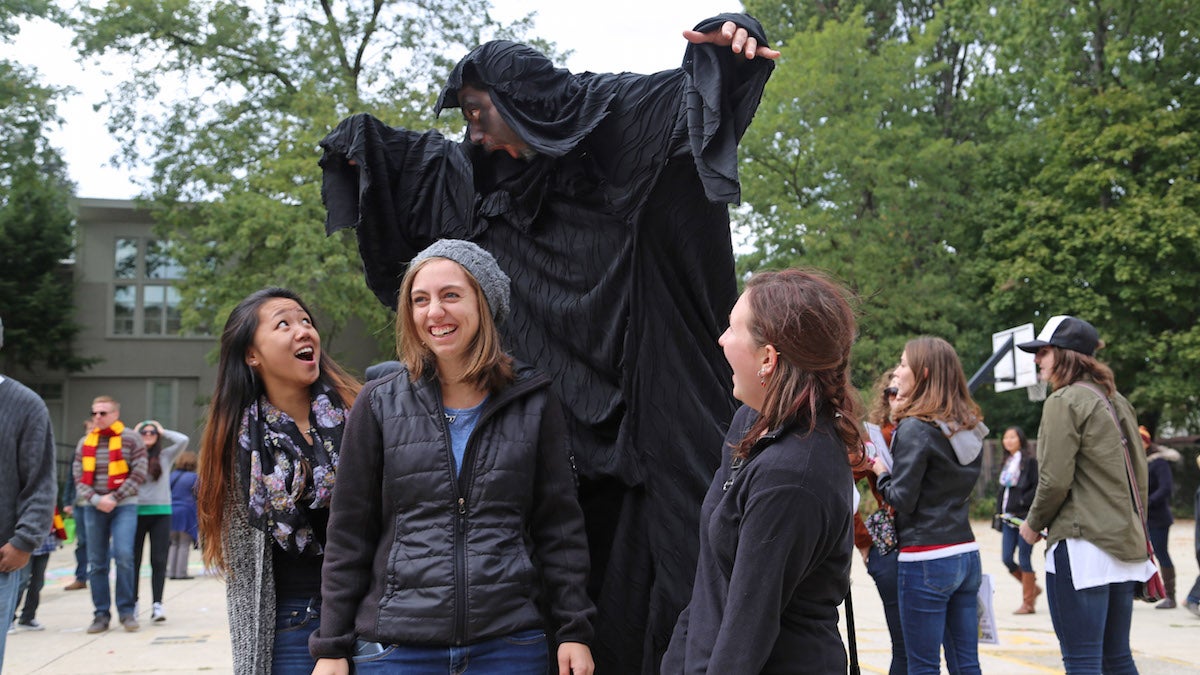Dementor, a dark creature and one of the foulest to inhabit the world at the Jenks Academy (Natavan Werbock/for NewsWorks)