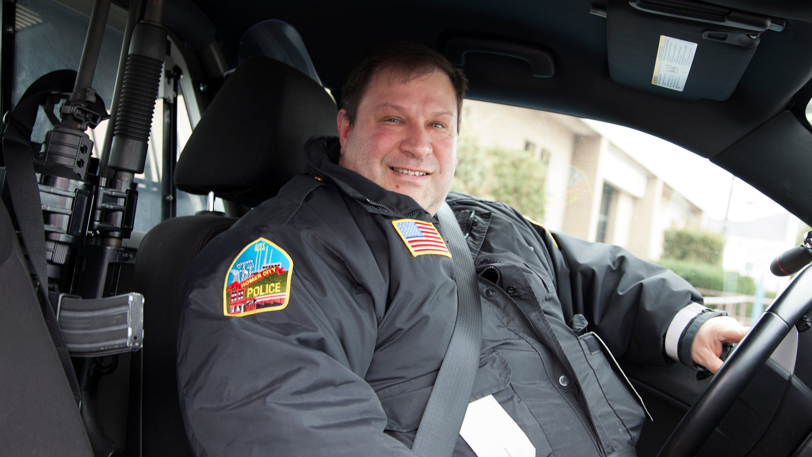  Homer City Police Chief, Louis Sacco, is one of just three people in the borough's police pension plan. The borough pays high administrative fees for the plan's management. (Irina Zhorov/WESA)  