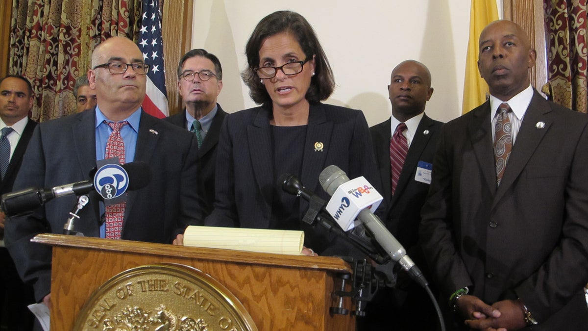  Assemblywoman Elizabeth Muoio, D-Mercer, is asking the New Jersey Insurance Commissioner to delay implementing Horizon Blue Cross Blue Shield's plans for partnering with 22 hospitals. (Phil Gregory/WHYY) 