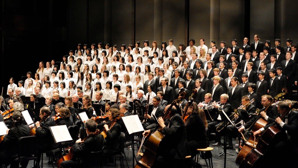 A Japanese choral group performs in New York as part of the Hand in Hand project. (Philaharmonia Orchestra of New York)