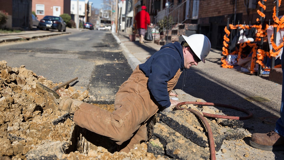  PGW has been working with the Secret Service to replace potentially dangerous gas pipes in advance of the papal visit. (Lindsay Lazarski/WHYY file photo) 