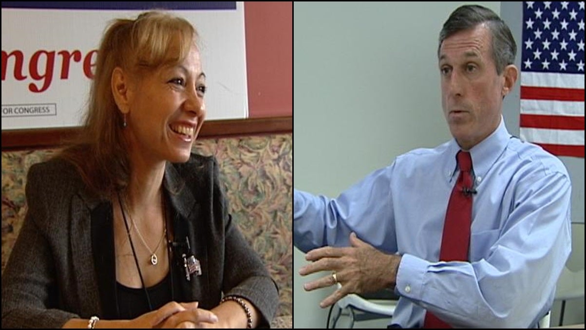 Rose Izzo (R) is challenging incumbent U.S. Rep. John Carney in the Nov. 4 election. (Gene Ashley/WHYY)