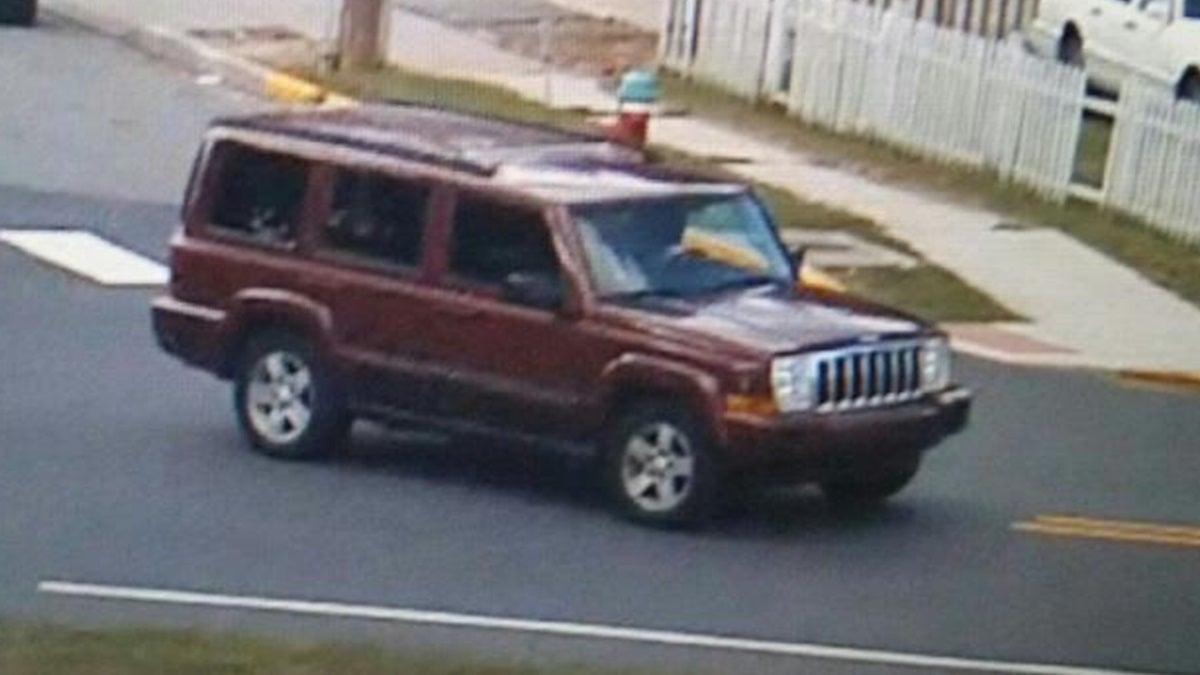  Police are looking for this Jeep in connection with Sunday afternoon's homicide. (photo courtesy Dover Police) 