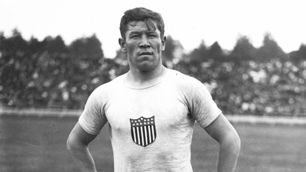  Jim Thorpe at the 1912 Summer Olympics in Stockholm, Sweden. (Public domain image courtesy of The Penn Museum) 