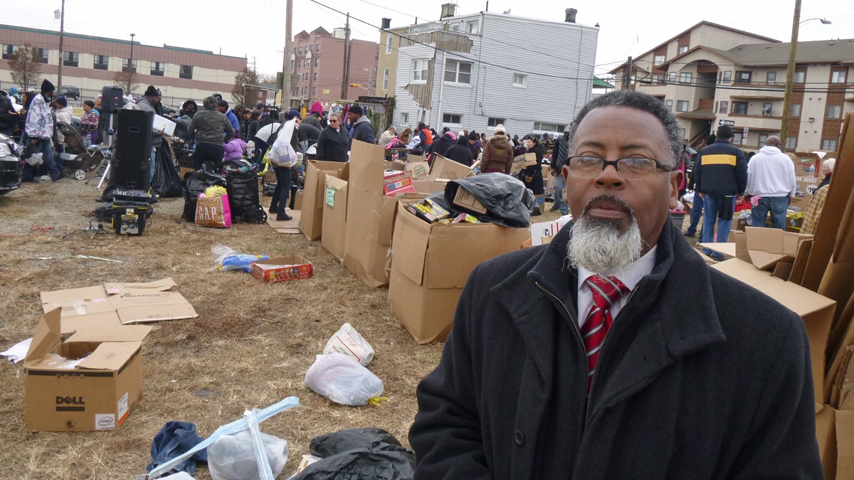  After Sandy, Pastor Collins Days organized relief distribution through Second Baptist Church in Atlantic City.  (Jennifer Lynn/WHYY) 