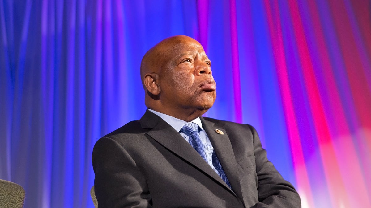 U.S. Rep. John Lewis was honored Wednesday afternoon on the third day of the Democratic National Convention by the Americans for Democratic Action at the African American Museum in Philadelphia.  (Lindsay Lazarski/WHYY)