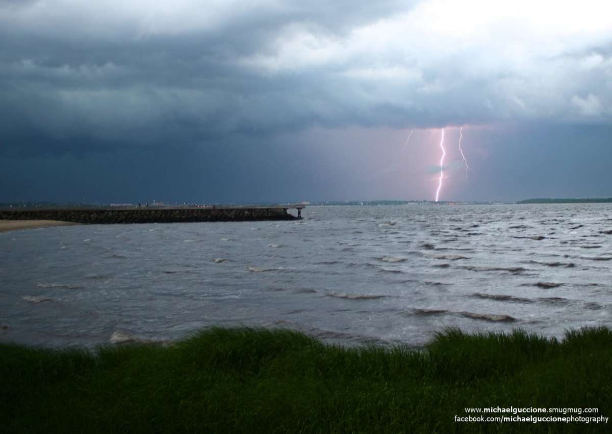  A thunderstorm over Laurence Harbor in early July 2014 by Michael Guccione Photography. 