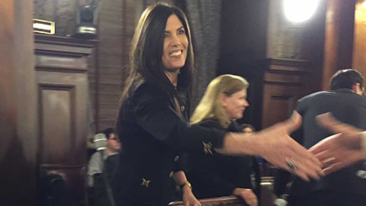  Pennsylvania Attorney General Kathleen Kane prepares to make her case for more funding before the House Appropriations Committee. (Mary Wilson/WHYY) 