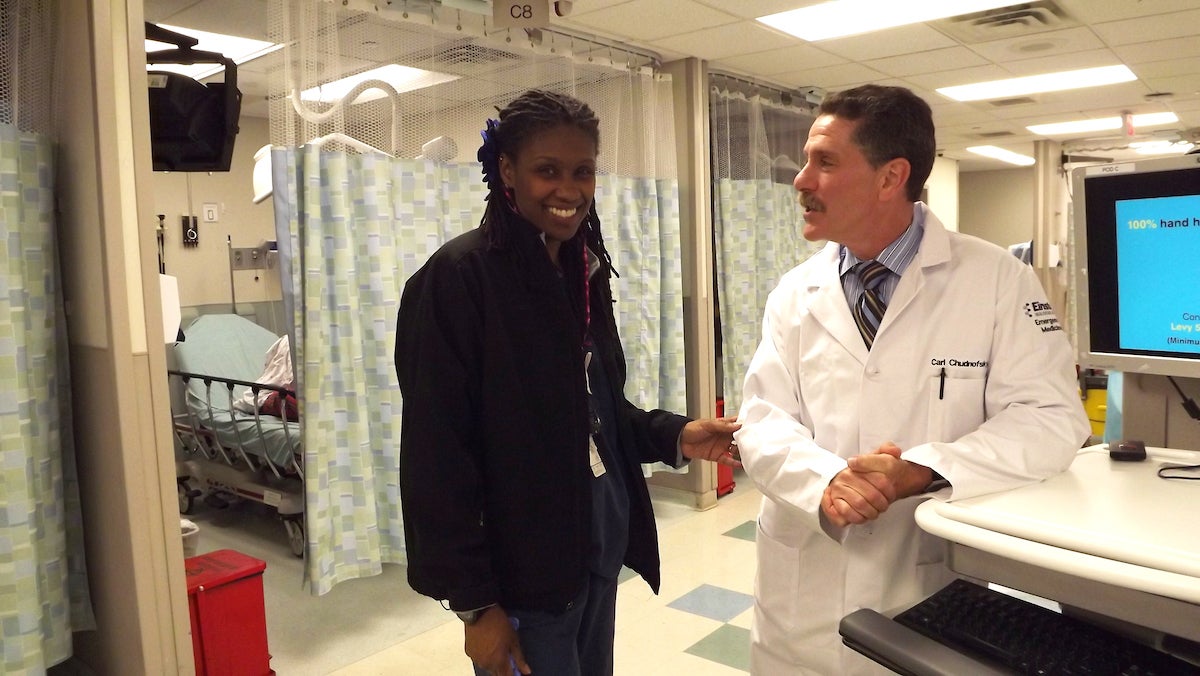 Nurse Keenya Eubanks with Dr. Carl Chudnofsky