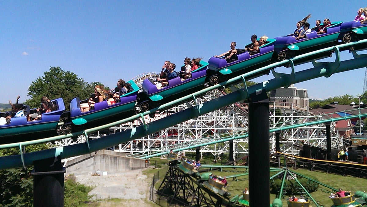  The Phantom's Revenge ride at Kennywood Park in Pittsburgh (Photo courtesy of Fen Labalme/Flickr via Public Source) 