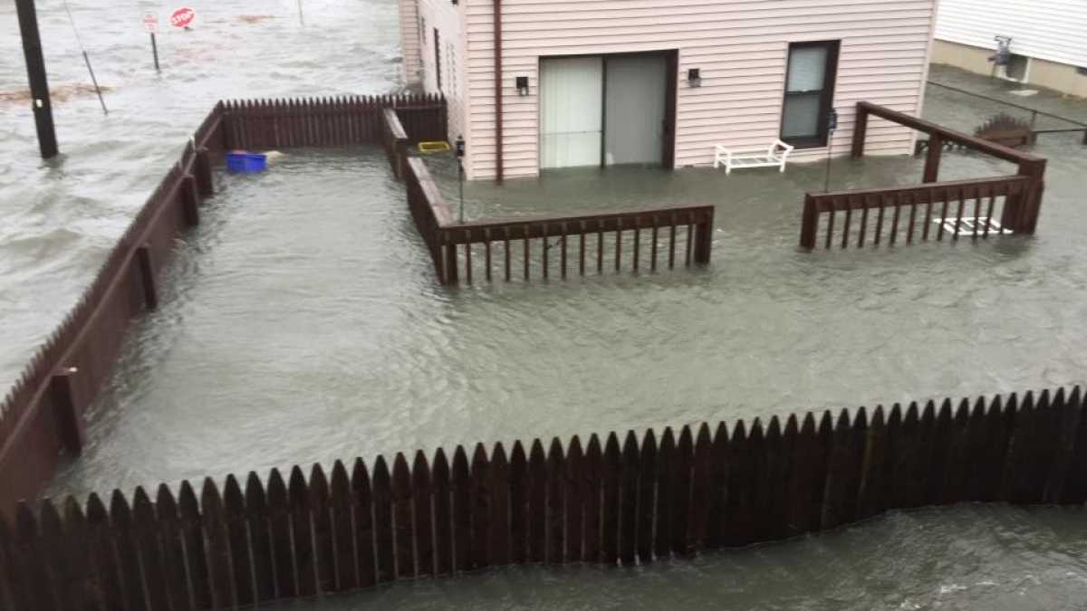 Tidal flooding in West Wildwood in late January 2016. (North Wildwood Police Department)