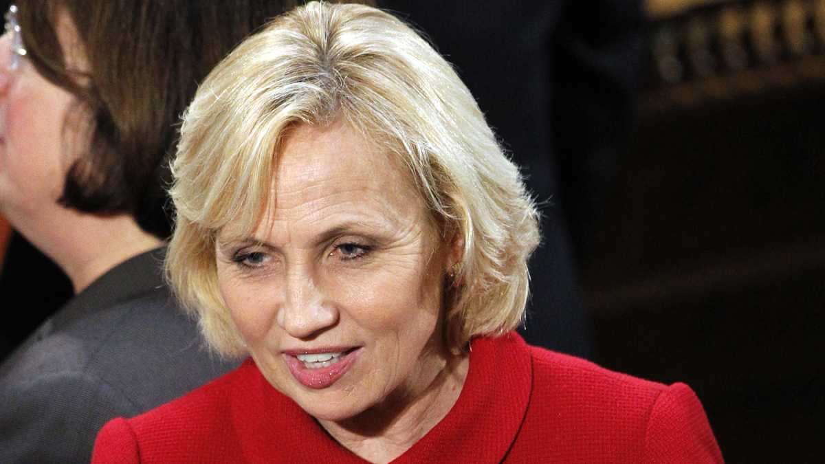 l_20130120-kim-in-red-1200 Lt. Governor Kim Guadagno becomes Acting Governor when Christie is out of state (AP Photo/Julio Cortez)