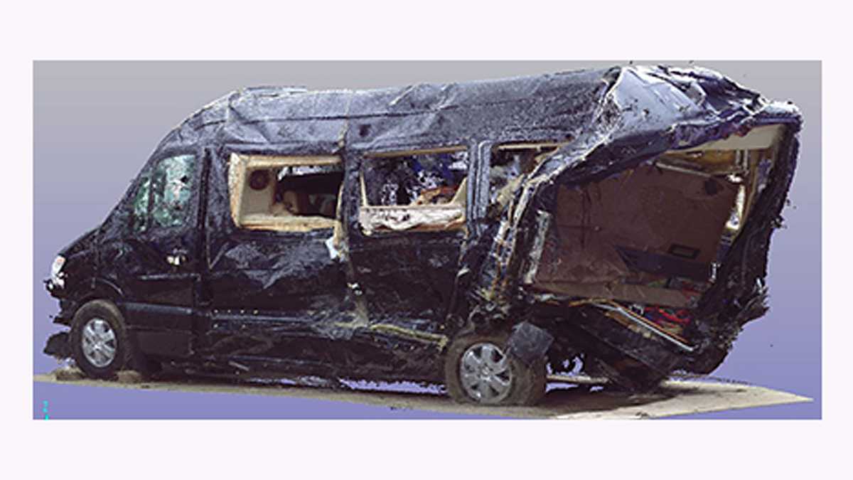  NTSB 3D scan of the Mercedes-Benz limo that Tracy Morgan was riding in on June 7, 2014 