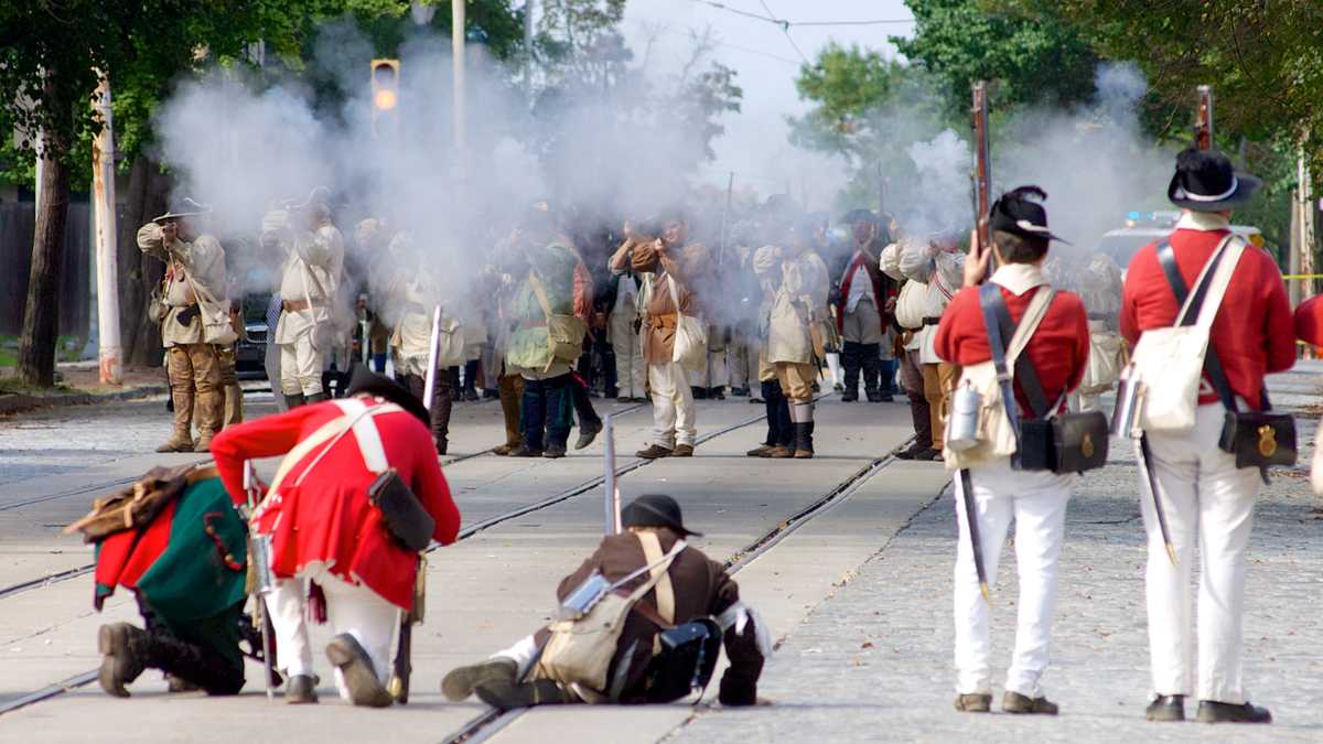  Unlike this re-enactment, today's Battle of Germantown centers on getting the neighborhood more attention in the world of tourism. (Bas Slabbers/for NewsWorks) 