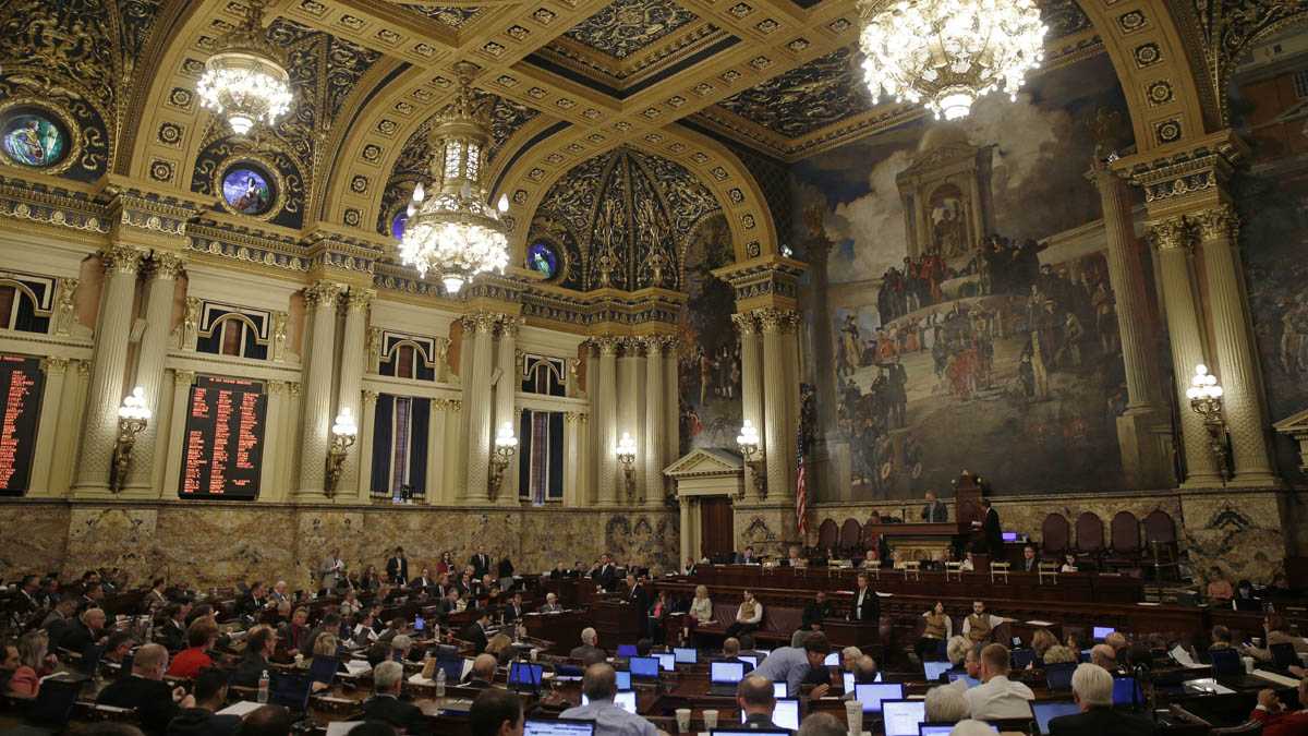  Members of Pennsylvania's House of Representatives debate budget proposals. A proposed pension deal caused the entire budget deal to collapse over the weekend  (AP Photo/Matt Rourke) 