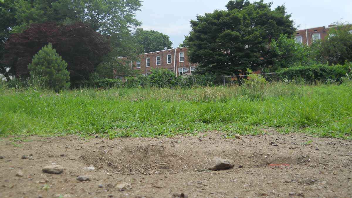  This lot on Mitchell Street in Roxborough has been vacant for nearly 30 years. (Kayla Cook and Sean Smith of Philadelphia Neighborhoods/for NewsWorks, file) 