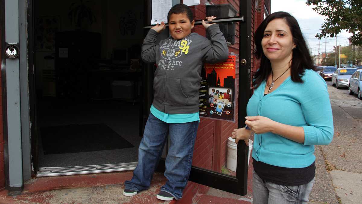  Luz Hernandez, executive director of Hispanos Unidos para Niños Excepcionales, a group that has been trying for three years to acquire property from the city of Philadelphia. (Emma Lee/for NewsWorks)  