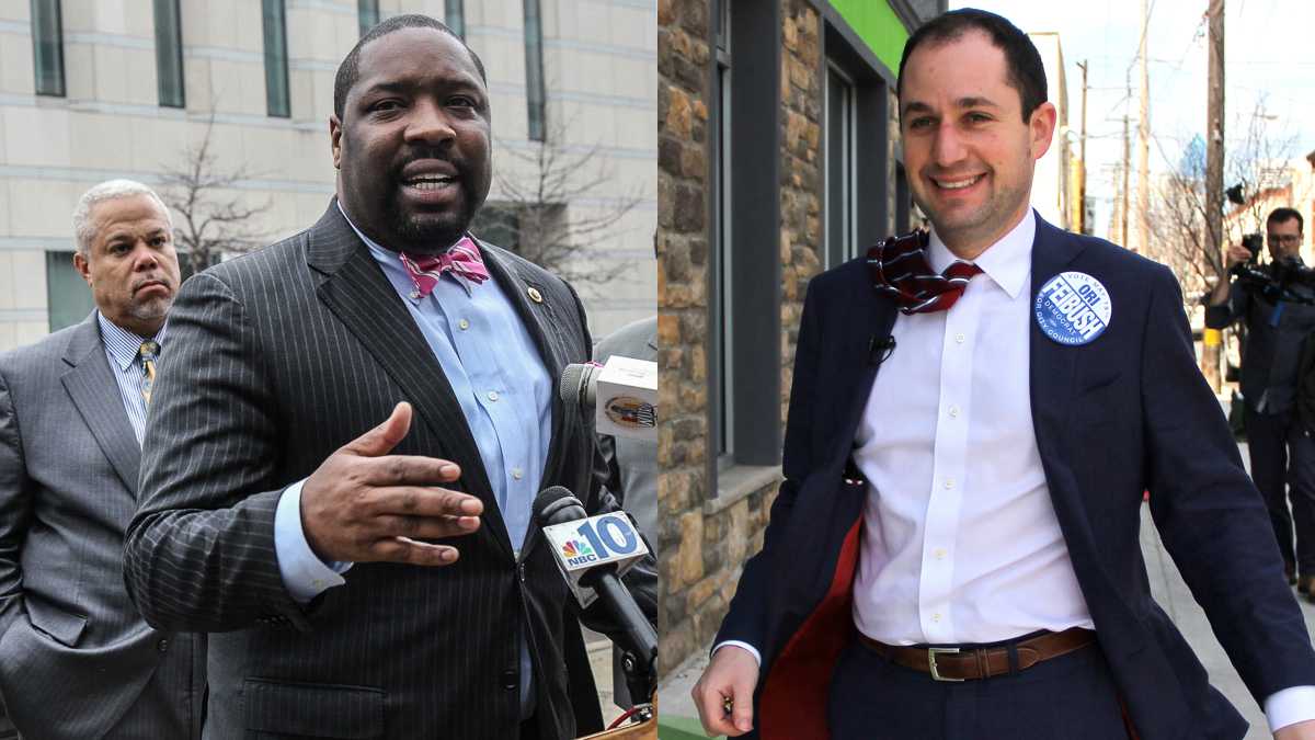 City Councilman Kenyatta Johnson and Ori Feibush (NewsWorks file photos)