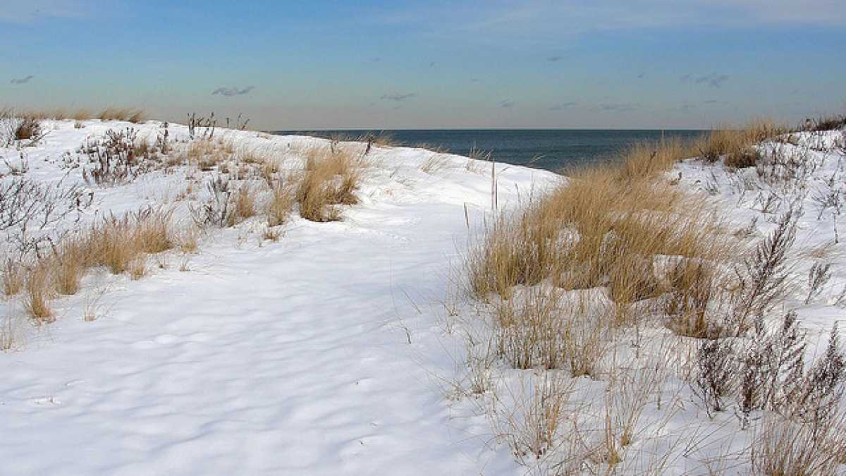  Snowy Sandy Hook dunes in Dec. 2009. (Photo: Miguel Vieira via Flickr) 