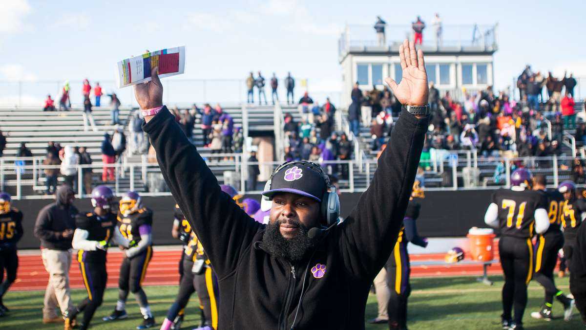  Ed Dunn's first season as head coach of the MLK High Cougars football team ended with a Thanksgiving Day win. Check back this week for a profile on him. (Brad Larrison/for NewsWorks) 