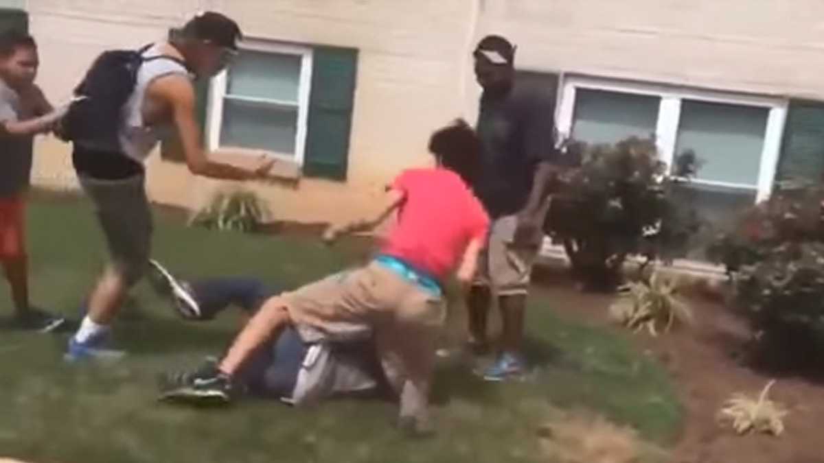  Video of the attack was posted on social media. (Photo taken from YouTube video) 