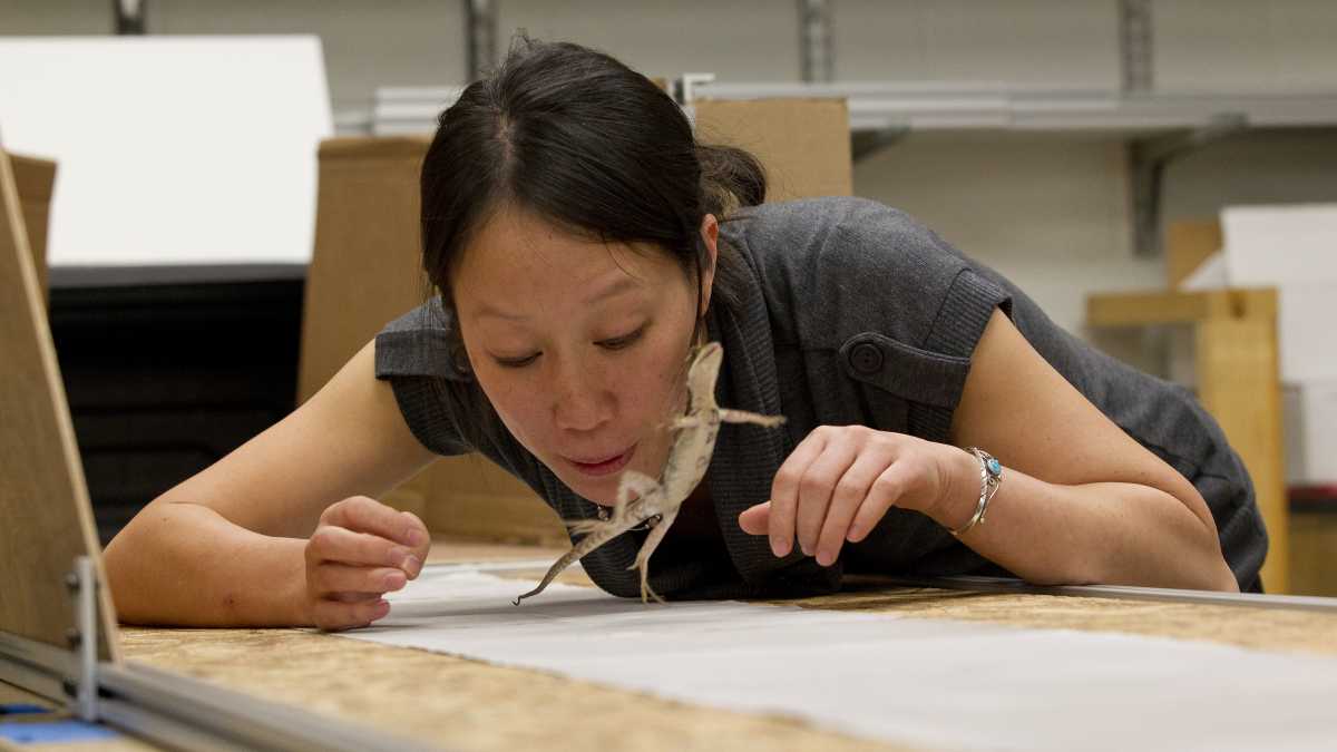 Tonia Hsieh at work in her Temple University lab. (Photo courtesy of Temple University)