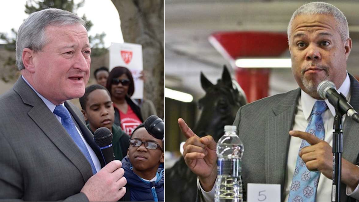  Mayoral candidates Jim Kenney and Tony Williams have benefited most from super-PAC involvement in the race. (NewsWorks, file art) 