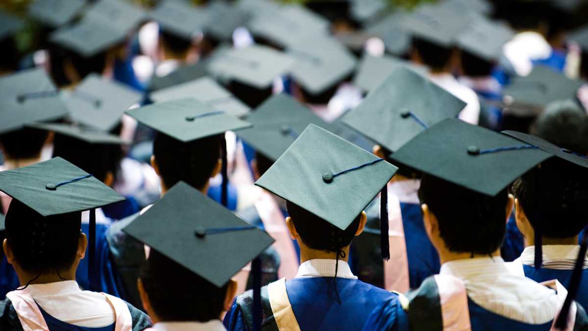 (<a href='http://www.shutterstock.com/pic-57140281/stock-photo-shot-of-graduation-caps-during-commencement.html'>Shutterstock.com</a>)