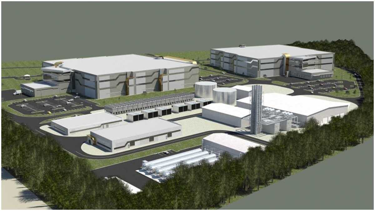 Rendering of proposed data center and CHP (Photo courtesy of TDC) 