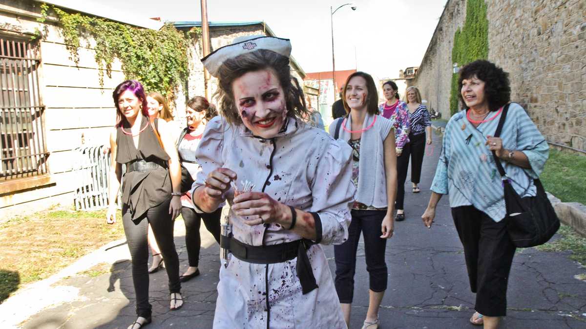  A scene from 'Terror Behind the Walls' at Eastern State Penitentiary. (Kimberly Paynter/WHYY) 