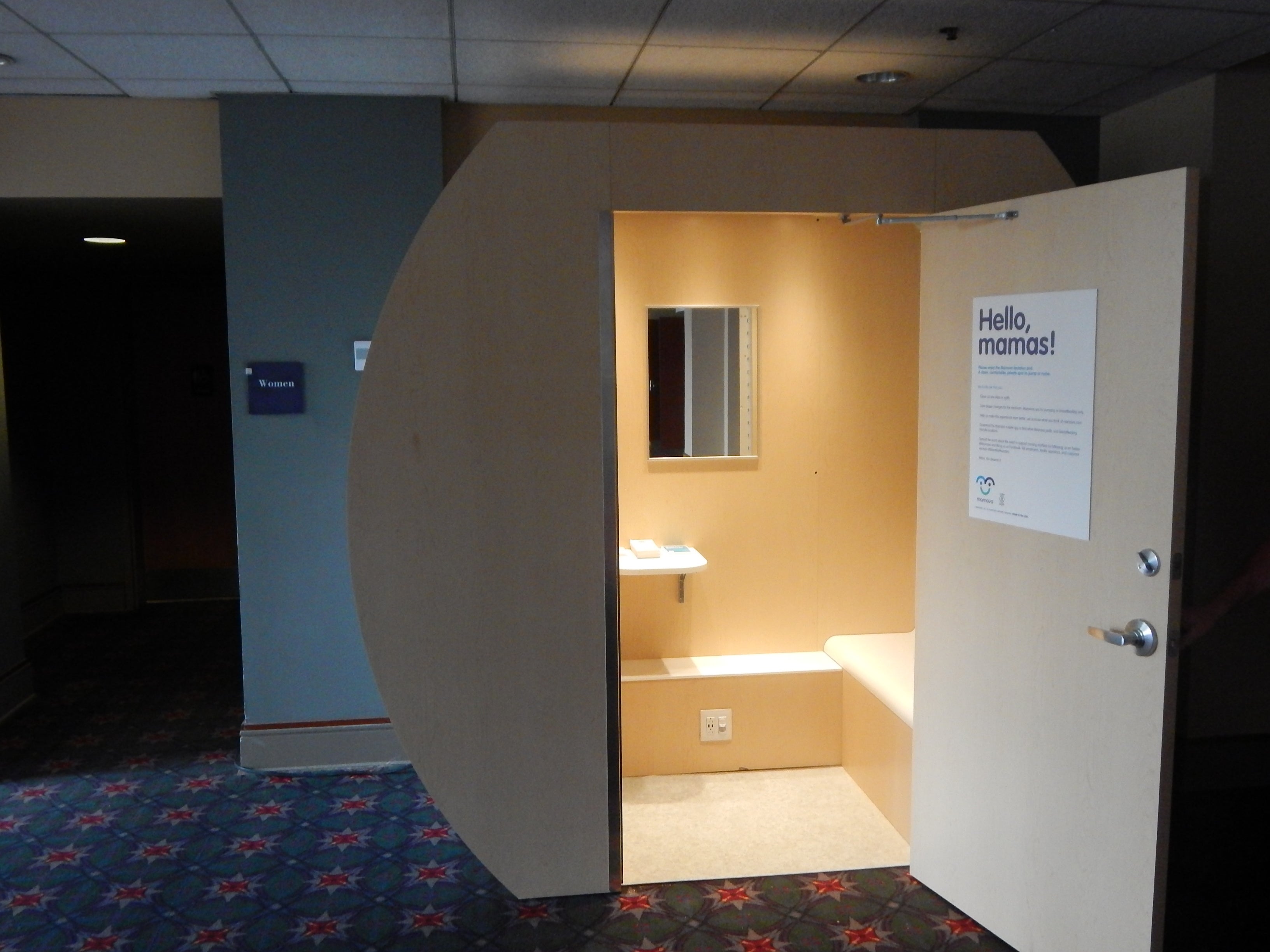  A 'lactation station' is open at the Pennsylvania  Convention Center. (Tom MacDonald/WHYY) 