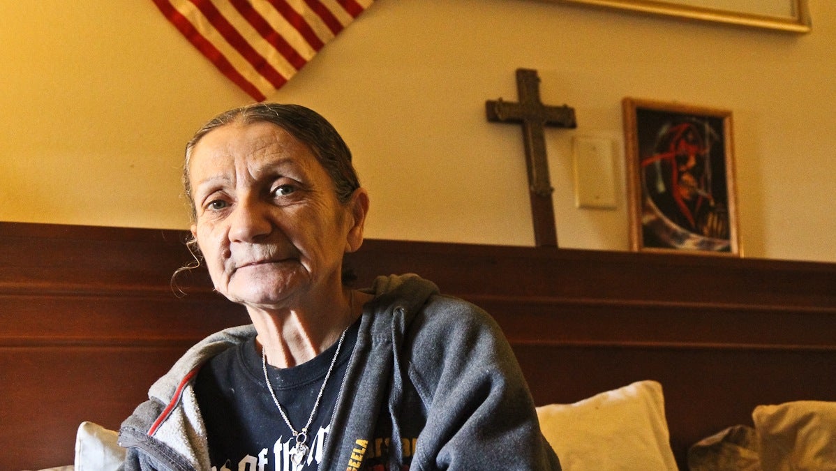 Francis Lebron now lives in a motel thanks to Lakewood's assistance. She says she misses the community of tent city. (Kimberly Paynter/WHYY)