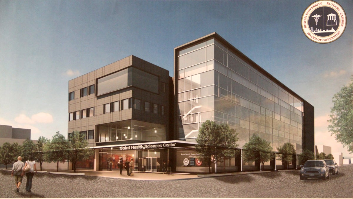 The Joint Health Sciences Center will rise on the corner of Broadway and Martin Luther King Boulevard in Camden.
