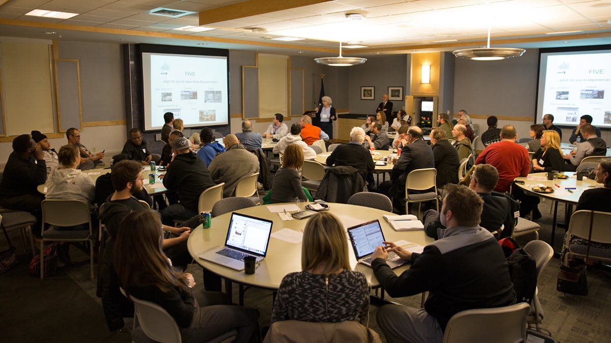  More than 70 people attended the Lehigh Valley community forum at Northampton Community College Fowler Family Southside Center in Bethlehem, Tues., March 31, 2015. (Lindsay Lazarski/WHYY) 