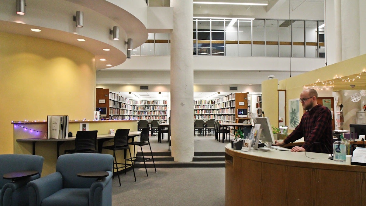  Greenfield Library at the University of the Arts where Scott Clifford researched Roman History and suffered a brutal accident. (Kimberly Paynter/WHYY) 