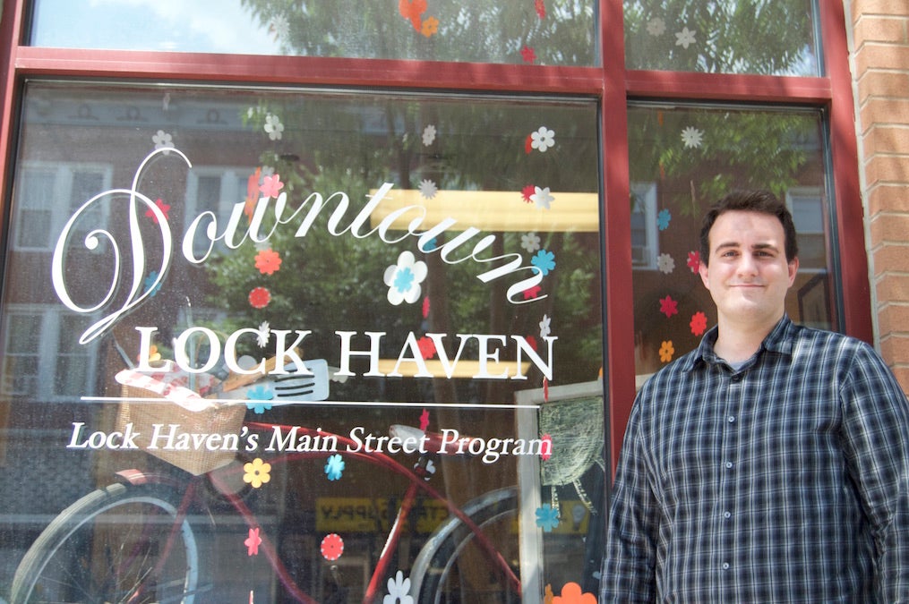 Penn State senior Duncan Ackerman spent the summer documenting vacant space in the city of Lock Haven. (Becca DeGregorio/WPSU)