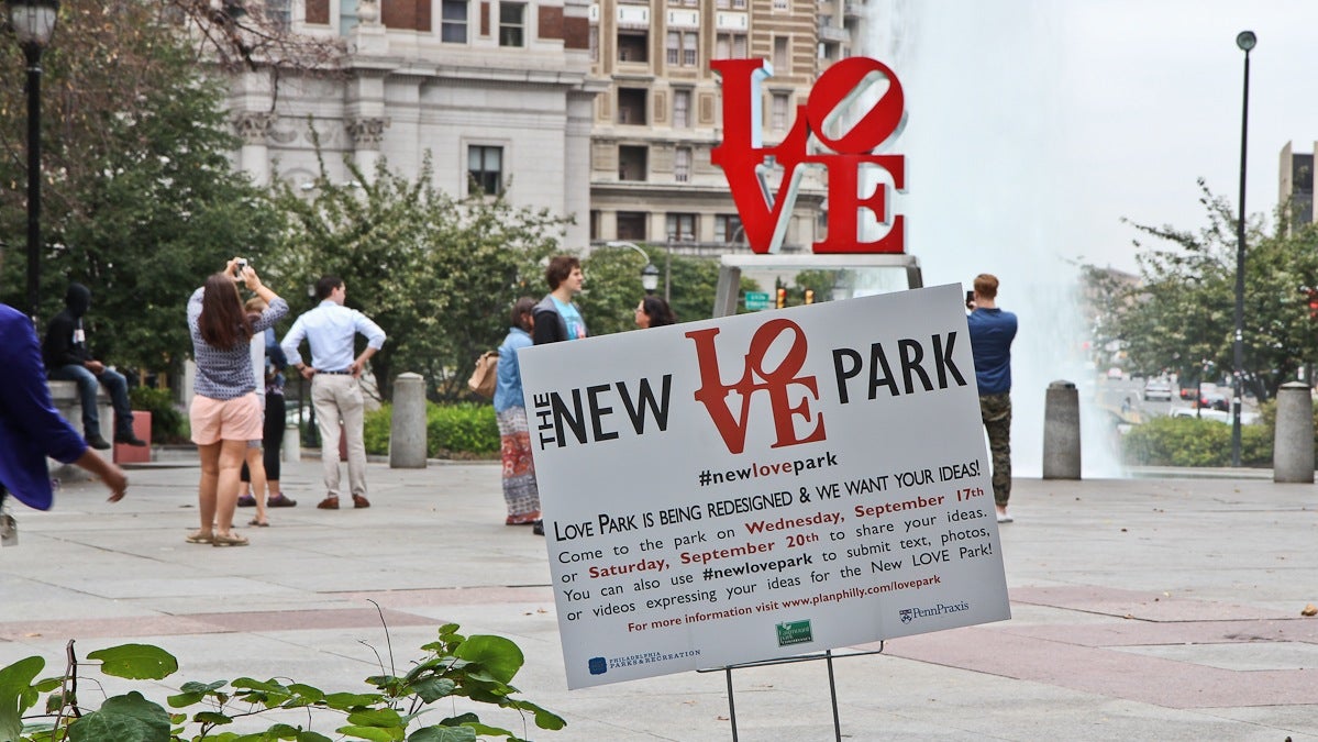  Philadelphians are invited to participate in the redesigning of LOVE Park. (Kimberly Paynter/WHYY) 
