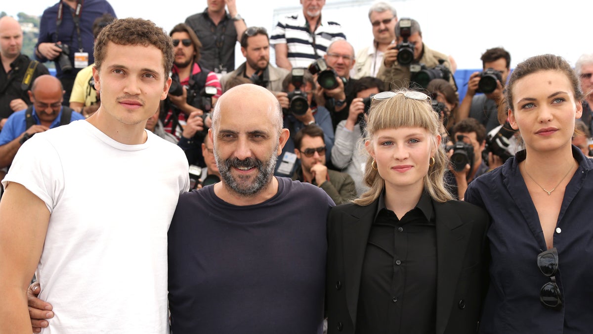  Karl Glusman, director Gaspar Noe, Klara Kristin and Aomi Muyock, pose for photographers during a photo call for the film 'Love,' at the 68th international Cannes Film Festival. (AP Photo/Lionel Cironneau) 