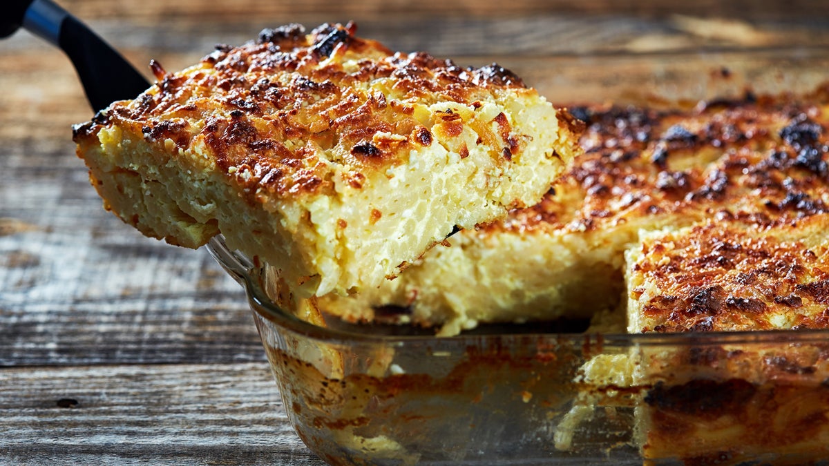 This is not Grandmom's baked macaroni and cheese. (<a href='http://www.bigstockphoto.com/image-115815326/stock-photo-macaroni-with-cheese%2C-oven-baked'>Xilius</a>/Big Stock photo)