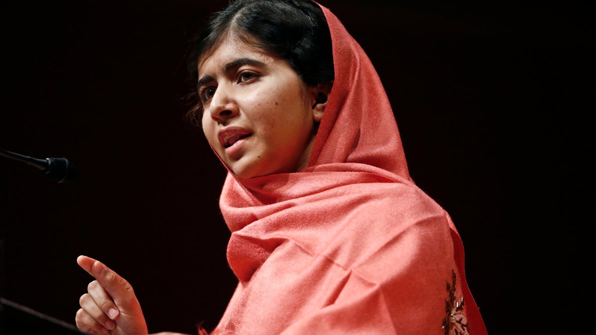  Malala Yousafzai, shown in this 2013 file photo,will become the youngest person to receive the National Constitution Center's Liberty Medal. (Jessica Rinaldi/AP photo)  