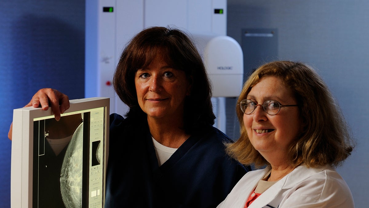  From left, Jean Hummer, mammography superviser at Fox Chase Cancer Center, and Dr. Kathryn Evers, director of the center. (Photo courtesy of Fox Chase Cancer Center) 